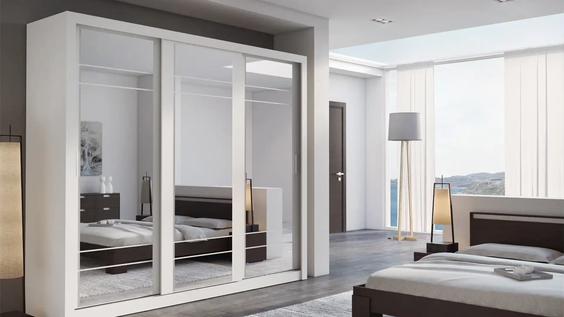 A large white wardrobe that fits into any interior