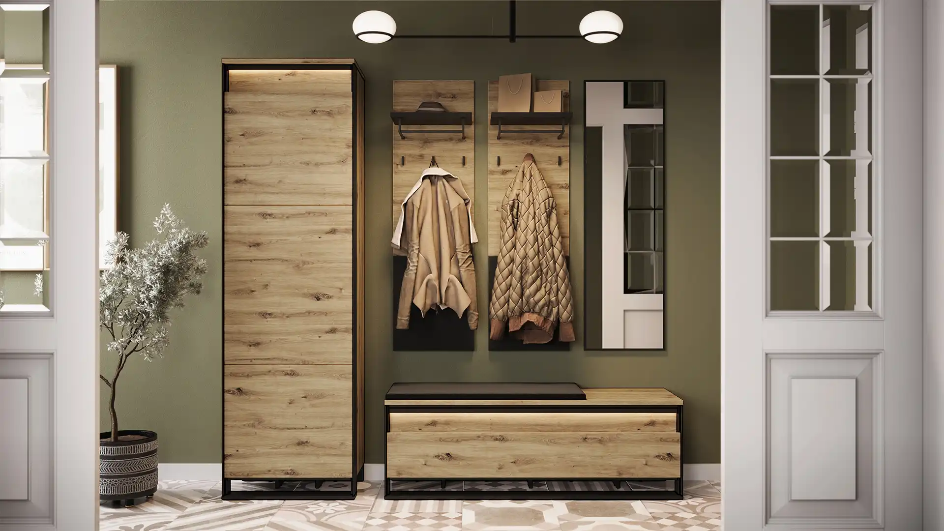What kind of closet is best for the entryway?